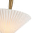 Kuzco Bridgette 16" Socket Pendant, Gold/Folded White/Linen Shade
