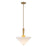 Kuzco Bridgette 16" Socket Pendant, Gold/White Linen/Linen Shade - PD497016BGWL