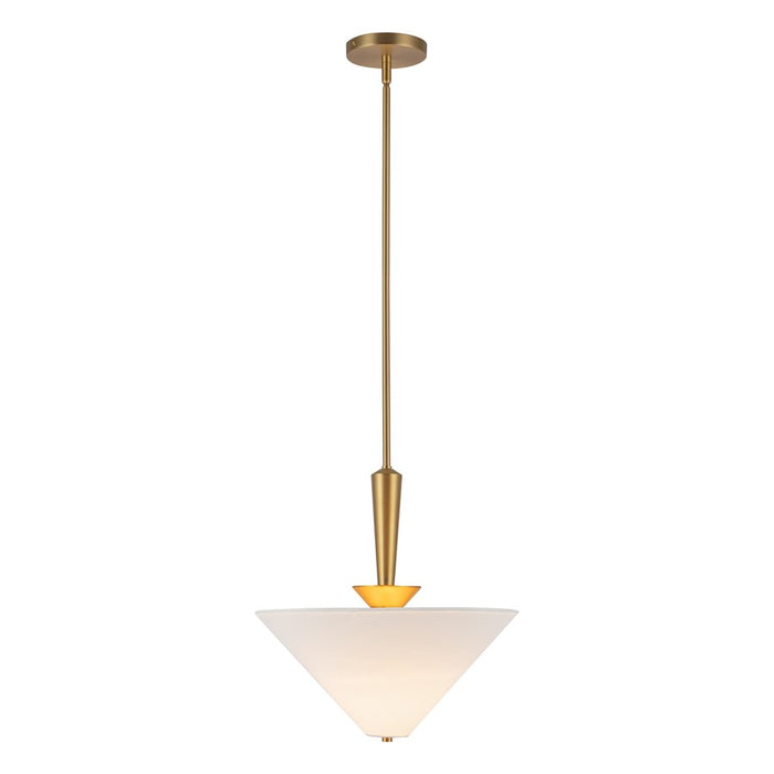 Kuzco Bridgette 16" Socket Pendant, Gold/White Linen/Linen Shade - PD497016BGWL