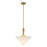 Kuzco Bridgette 16" Socket Pendant, Gold/White Linen/Linen Shade