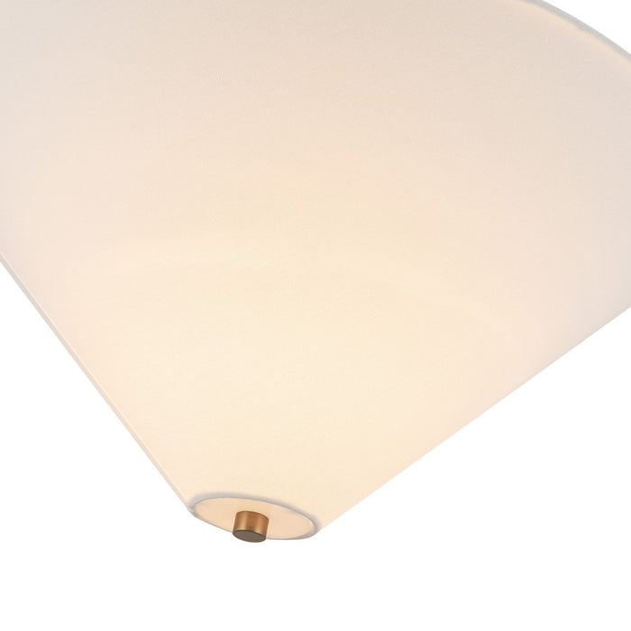 Kuzco Bridgette 16" Socket Pendant, Gold/White Linen/Linen Shade