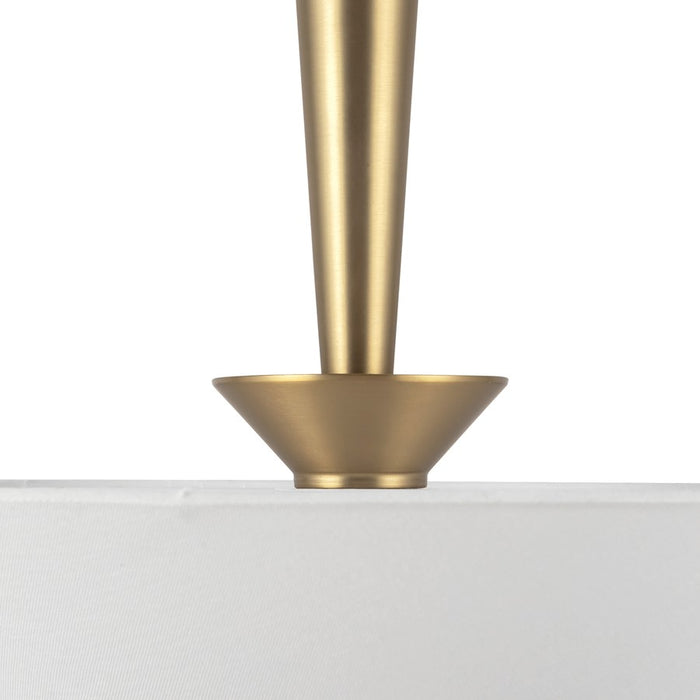 Kuzco Bridgette 16" Socket Pendant, Gold/White Linen/Linen Shade