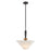 Kuzco Bridgette 16" Socket Pendant, Black/Folded White/Linen - PD497016MBFW