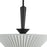 Kuzco Bridgette 16" Socket Pendant, Black/Folded White/Linen
