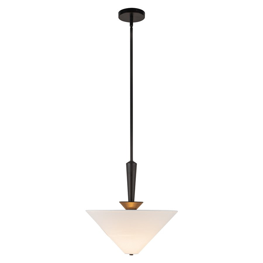 Kuzco Bridgette 16" Socket Pendant, Black/White Linen/Linen Shade - PD497016MBWL