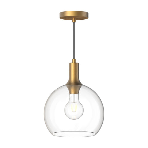 Kuzco Castilla 10in 1-Light Pendant | Classic Chic Aged Gold Metal and Clear Glass | Kitchen Island & Dining Room | Model PD506210AGCL