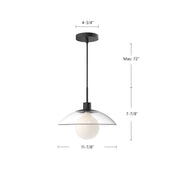 Alora Mood Francesca 12in 1-Light Pendant | Mid-Century Aged Gold and Clear Glass | Dining Room & Living Room | 7.88 x 11.88 in | Model PD517112AGCL