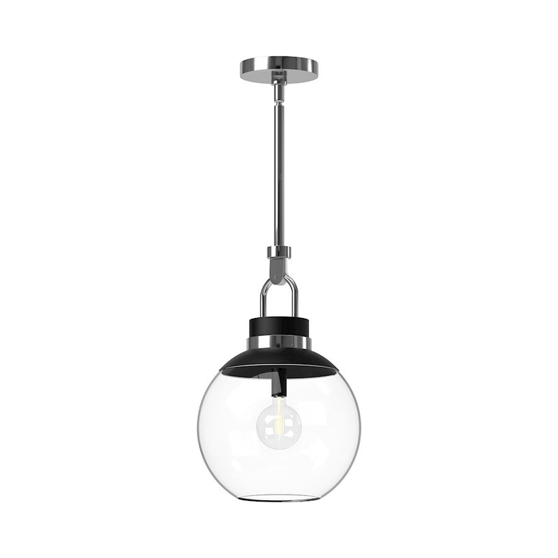 Kuzco Copperfield 12in 1-Light Pendant | Chrome Clear Glass | Kitchen Island & Dining Room | 60W E26 Socket | Model PD520512CHCL