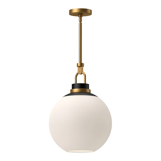 Kuzco Copperfield 16in 1-Light Pendant | Vintage Aged Gold and Opal Glass | Kitchen Island & Dining Room | 22in H, 60W E26 Socket | Model PD520516AGOP