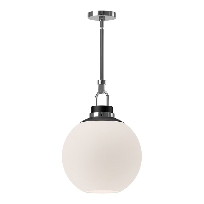 Kuzco Copperfield 16in 1-Light Pendant | Chrome and Opal Matte Glass | Kitchen Island & Dining Room | 22.25 x 15.75 in | Model PD520516CHOP