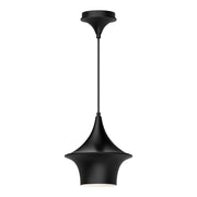 Kuzco Emiko 9in 1-Light Pendant | Japanese-Inspired Minimalist Matte Black Metal | Kitchen Island & Dining Room | 10 x 9 x 10 in | Model PD523009MB