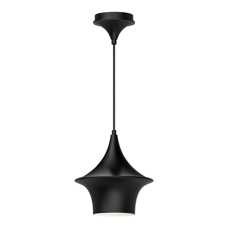 Kuzco Emiko 9in 1-Light Pendant | Japanese-Inspired Minimalist Matte Black Metal | Kitchen Island & Dining Room | 10 x 9 x 10 in | Model PD523009MB