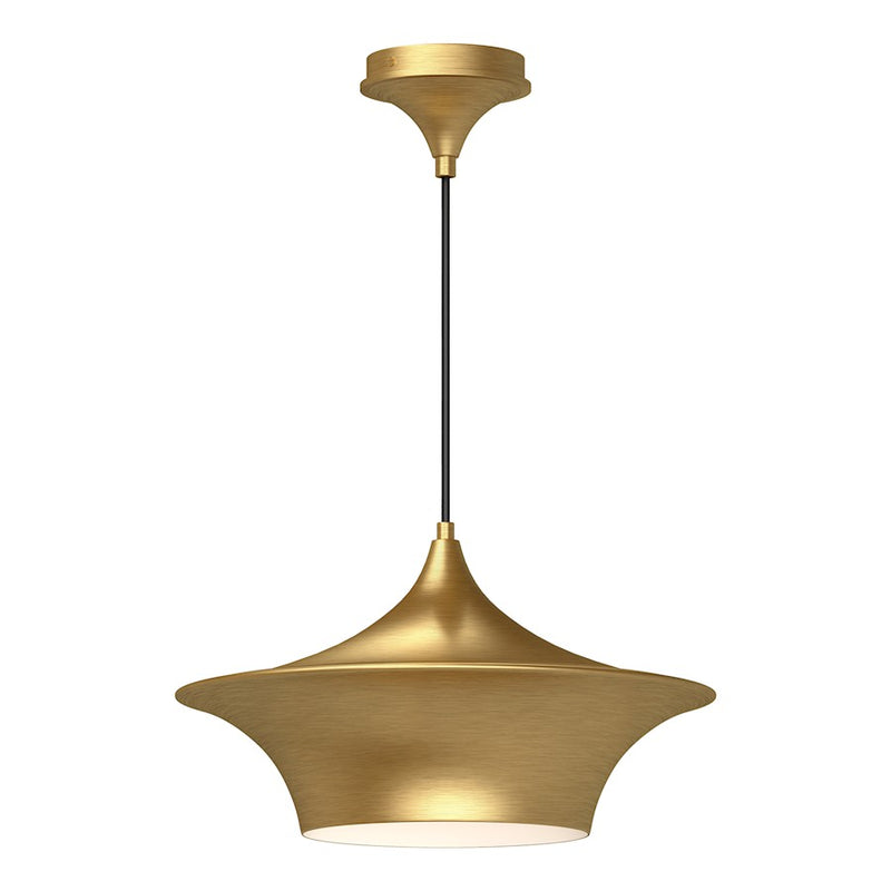 Kuzco Emiko 16in 1-Light Pendant | Wabi-Sabi Brushed Gold Metal | Bedroom & Hallway Accent Light | 16 x 16 x 9.25 in | Model PD523016BG