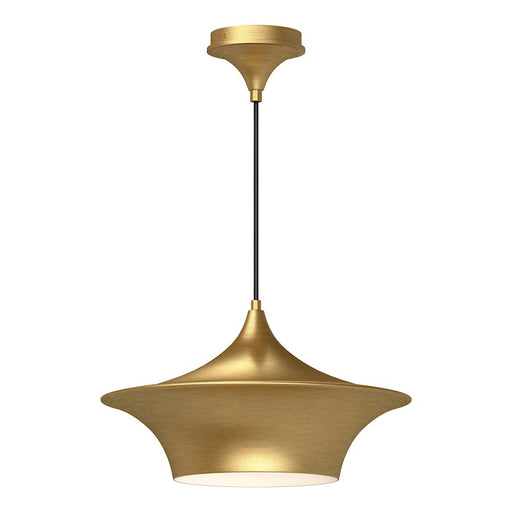 Kuzco Emiko 16in 1-Light Pendant | Wabi-Sabi Brushed Gold Metal | Bedroom & Hallway Accent Light | 16 x 16 x 9.25 in | Model PD523016BG