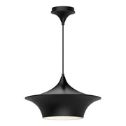 Kuzco Alora Mood Emiko 16in 1-Light Pendant | Minimalist Matte Black Metal | Kitchen Island & Dining Room | 16 x 9 in | Model PD523016MB