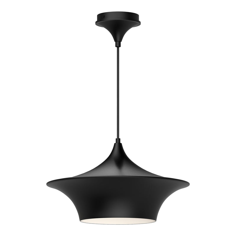 Kuzco Alora Mood Emiko 16in 1-Light Pendant | Minimalist Matte Black Metal | Kitchen Island & Dining Room | 16 x 9 in | Model PD523016MB