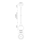 Kuzco Hazel 6in 1-Light Pendant | Clear Glass and Matte Black Metal | Kitchen Island & Dining Room | 6.62 x 6.62 x 8.38 in | Model PD524006MBCL