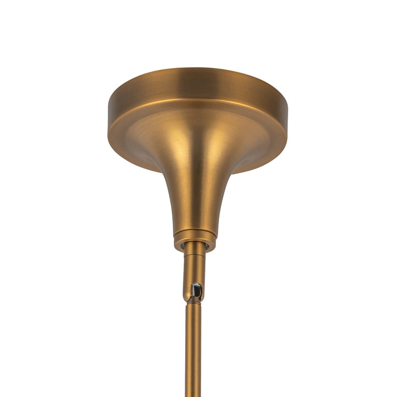 Kuzco Alora Hazel 10in 1-Light Pendant | Aged Gold and Opal Matte Glass | Kitchen Island & Dining Room | 10 x 10 x 13 in | Model PD524110AGOP