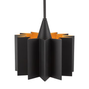 Kuzco Plisse 11in 1-Light Pendant | Matte Black Metal | Dining Room & Entryway | 11.12 x 11.62 in | Model PD528412MB