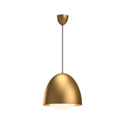 Alora Mood Kenji 16in 1-Light Pendant | Japandi Aged Gold Metal and Opal Glass | Kitchen Island & Dining Room Pendant | 60W E26 | Model PD529116AGOP