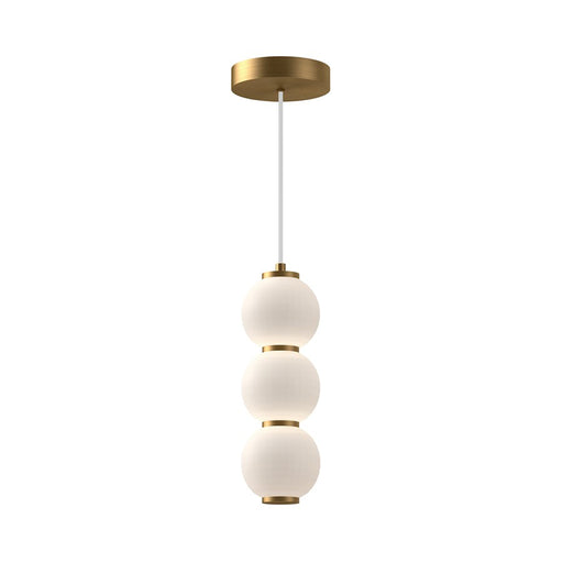 Kuzco Bijou 7"LED Pendant, Aged Gold/Opal Matte Glass - PD530313AGOP-UNV
