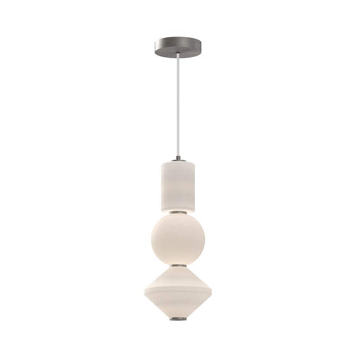 Kuzco Bijou 8"LED Pendant, Brushed Nickel/Opal Matte Glass - PD530341BNOP-UNV