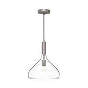 Alora Mood Belleview 12in 1-Light Pendant | Modern Brushed Nickel and Clear Glass | Kitchen Island & Dining Room | Model PD532312BNCL