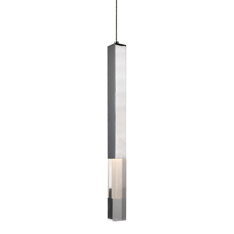 Kuzco Martelo 5in 1-Light LED Pendant | Modern Chrome and Acrylic with Frosted Interior | Kitchen Island & Dining Room | Model PD53305-CH