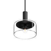 Kuzco Royale 10in 1-Light Pendant | Artisan Matte Black and Clear Glass Sunburst | Dining Room & Entryway | 11.62 x 10 in | Model PD535010MBCL