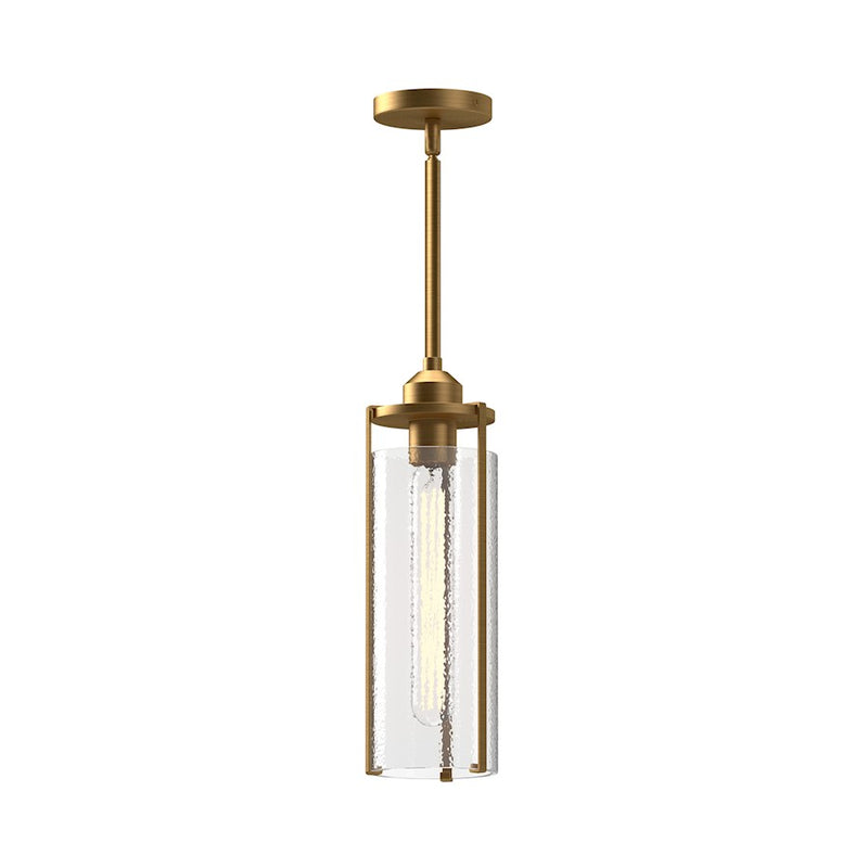 Alora Mood Belmont 3-Light 7in Pendant | Aged Gold and Clear Water Glass | Dining Room & Kitchen Island | 16.75 x 7.38 in | Model PD536107AGWC