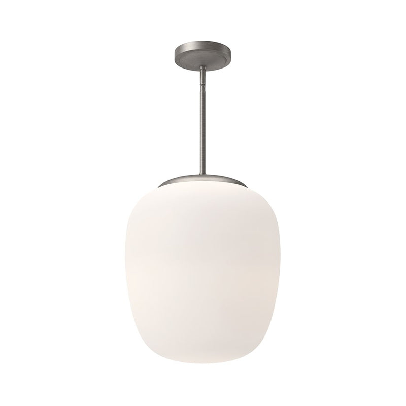 Alora Mood Holden 14in 1-Light Pendant | Modern Brushed Nickel and Opal Matte Glass | Kitchen Island & Dining Room | Model PD541014BNOP