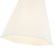 Kuzco Manila 22in 3-Light Pendant | Geometric Aged Gold and White Linen | Dining Room & Living Room | 22.5 x 19.5 x 37.88 in | Model PD545622AGWL