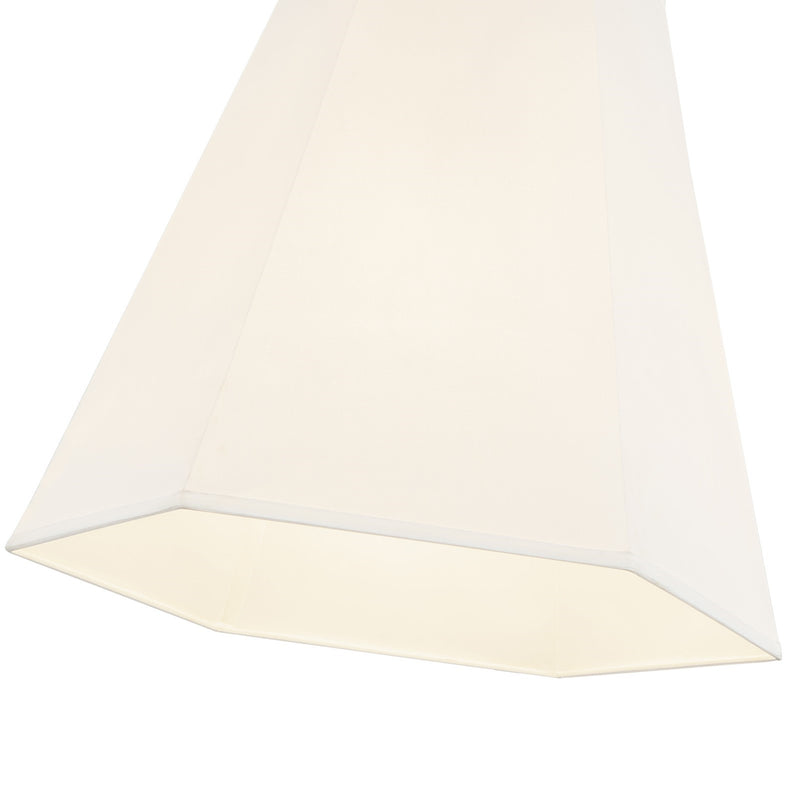 Kuzco Manila 22in 3-Light Pendant | Geometric Aged Gold and White Linen | Dining Room & Living Room | 22.5 x 19.5 x 37.88 in | Model PD545622AGWL