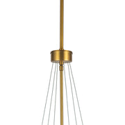 Kuzco Manila 22in 3-Light Pendant | Geometric Aged Gold and White Linen | Dining Room & Living Room | 22.5 x 19.5 x 37.88 in | Model PD545622AGWL