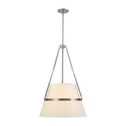 Kuzco Oliver 18" Brushed Nickel Dim, Brushed Nickel/White Linen - PD546719BNWL