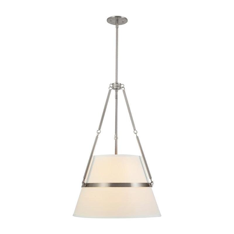 Kuzco Oliver 18" Brushed Nickel Dim, Brushed Nickel/White Linen - PD546719BNWL