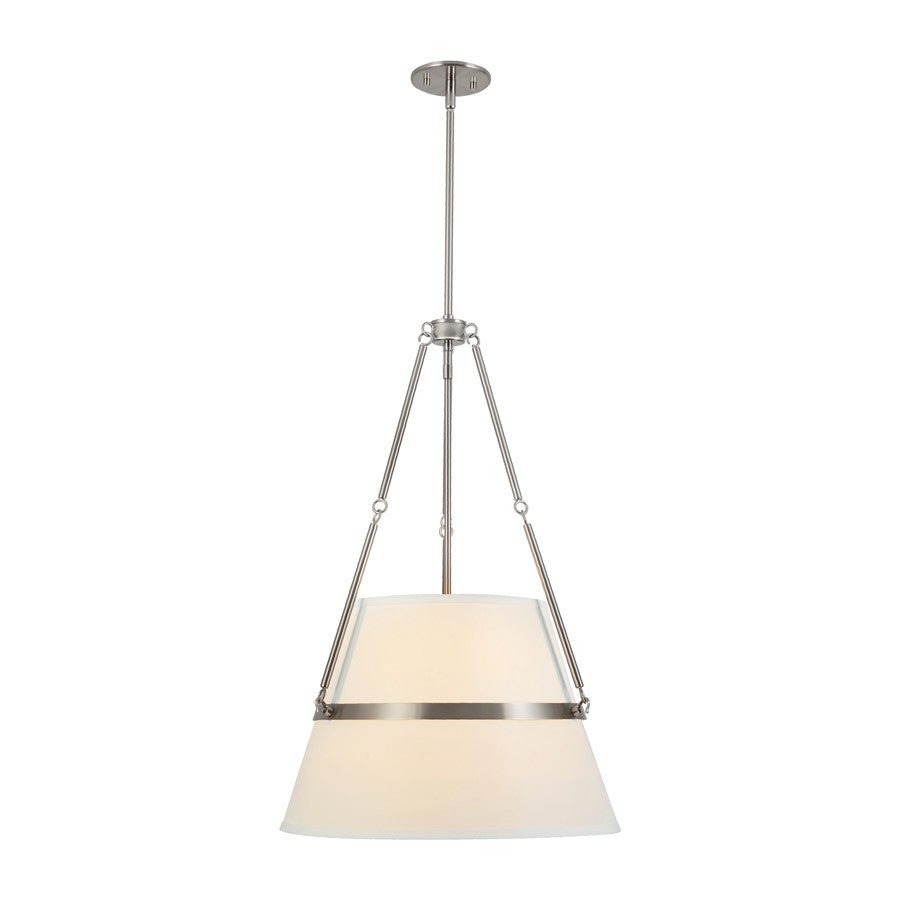 Kuzco Oliver 18" Brushed Nickel Dim, Brushed Nickel/White Linen - PD546719BNWL