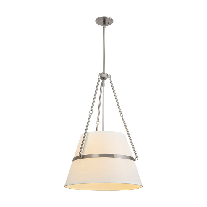 Kuzco Oliver 18" Brushed Nickel Dim, Brushed Nickel/White Linen