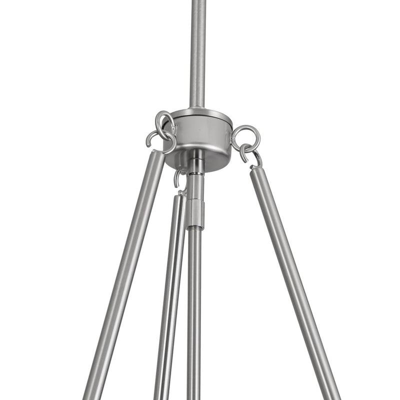 Kuzco Oliver 18" Brushed Nickel Dim, Brushed Nickel/White Linen