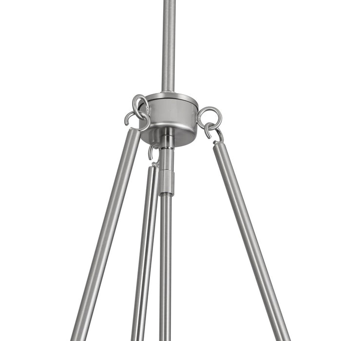 Kuzco Oliver 18" Brushed Nickel Dim, Brushed Nickel/White Linen