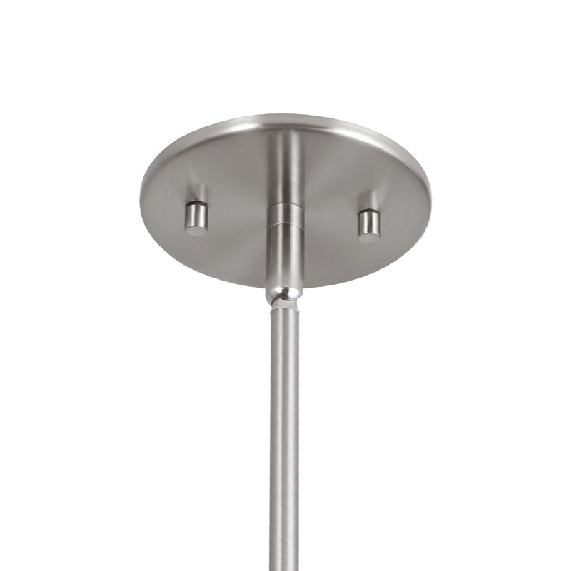 Kuzco Oliver 18" Brushed Nickel Dim, Brushed Nickel/White Linen