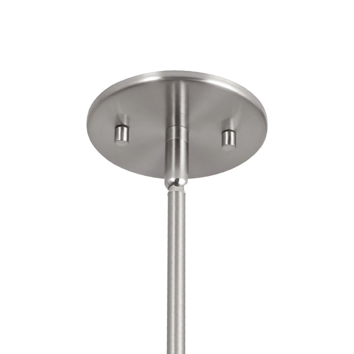 Kuzco Oliver 18" Brushed Nickel Dim, Brushed Nickel/White Linen