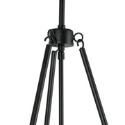 Kuzco Oliver 18in 1-Light Pendant | Industrial Matte Black and White Linen Shade | Kitchen Island & Dining Room | 28.25 x 18 in | Model PD546719MBWL