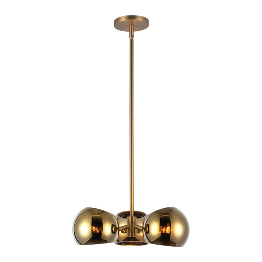 Alora Mood Willow 16in 3-Light Pendant | Modern Brushed Gold and Copper Glass | Kitchen Island & Dining Room | 5 x 16 in | Model PD548315BGCP