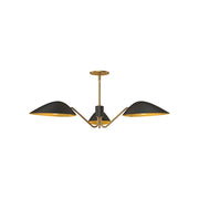 Kuzco Oscar 36in 3-Light Pendant | Modern Aged Gold and Matte Black | Dining Room & Living Room | 35.62 x 8 x 6 in | Model PD550336MBAG