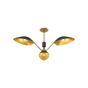 Kuzco Oscar 36in 3-Light Pendant | Modern Aged Gold and Matte Black | Dining Room & Living Room | 35.62 x 8 x 6 in | Model PD550336MBAG
