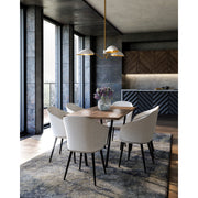 Alora Mood Oscar 36in 3-Light Pendant | Modern Aged Gold and White Teardrop Shades | Dining Room & Kitchen Island | Model PD550336WHAG