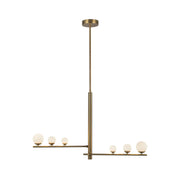 Kuzco Juniper 2-Head LED Pendant | Modern Brushed Gold Steel and Opal Glass | Kitchen Island & Dining Room | Model PD55520-BG-OP