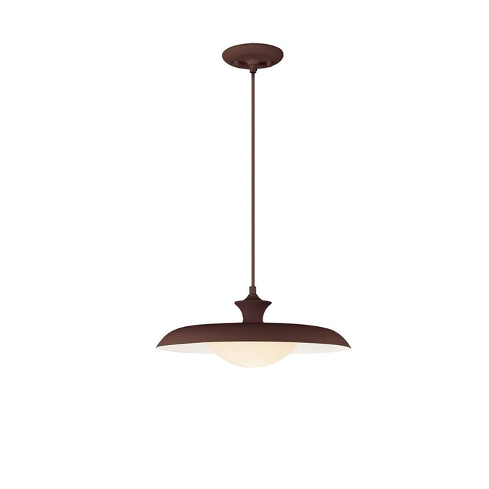 Kuzco Minori 15" Socket Pendant, Burgundy/Steel Shade