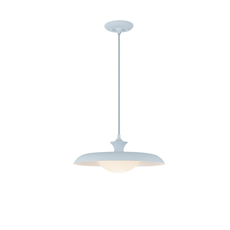 Kuzco Minori 15" Socket Pendant, Cerulean/Steel Shade